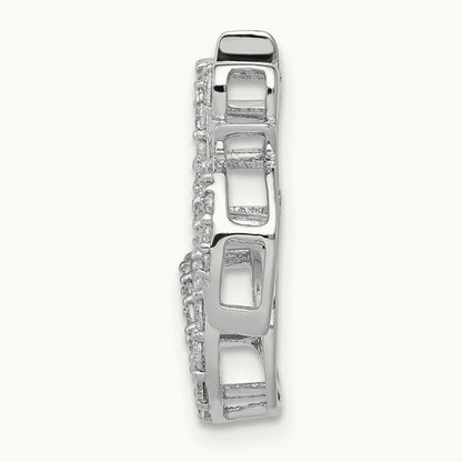 3/8ct. Diamond Om Symbol Chain Slide, 14K White Gold