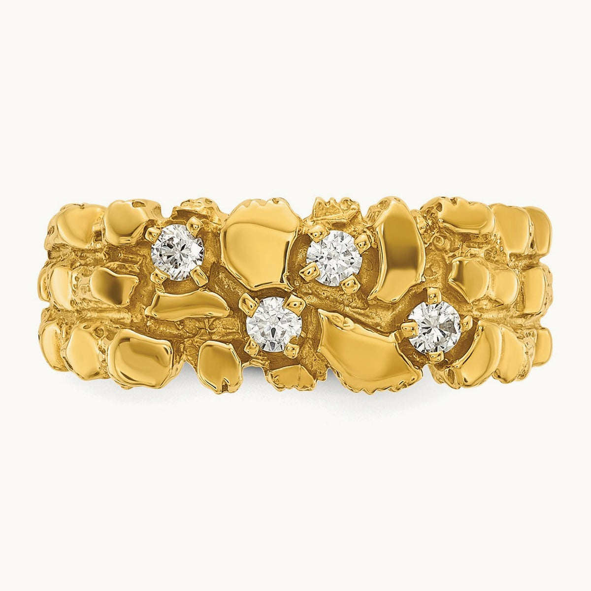 Natural Diamond Nugget Ring — 1/3 ct