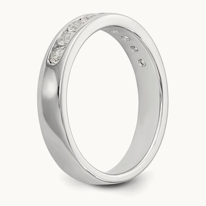 9- Stone Closed Channel Band Mounting, 2.4mm, 14K White Gold