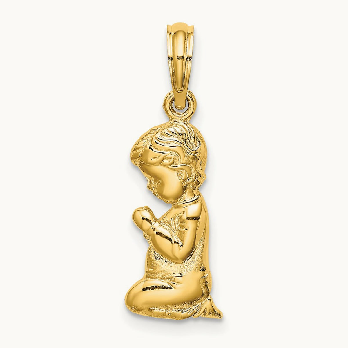 Praying Boy Charm, 14K