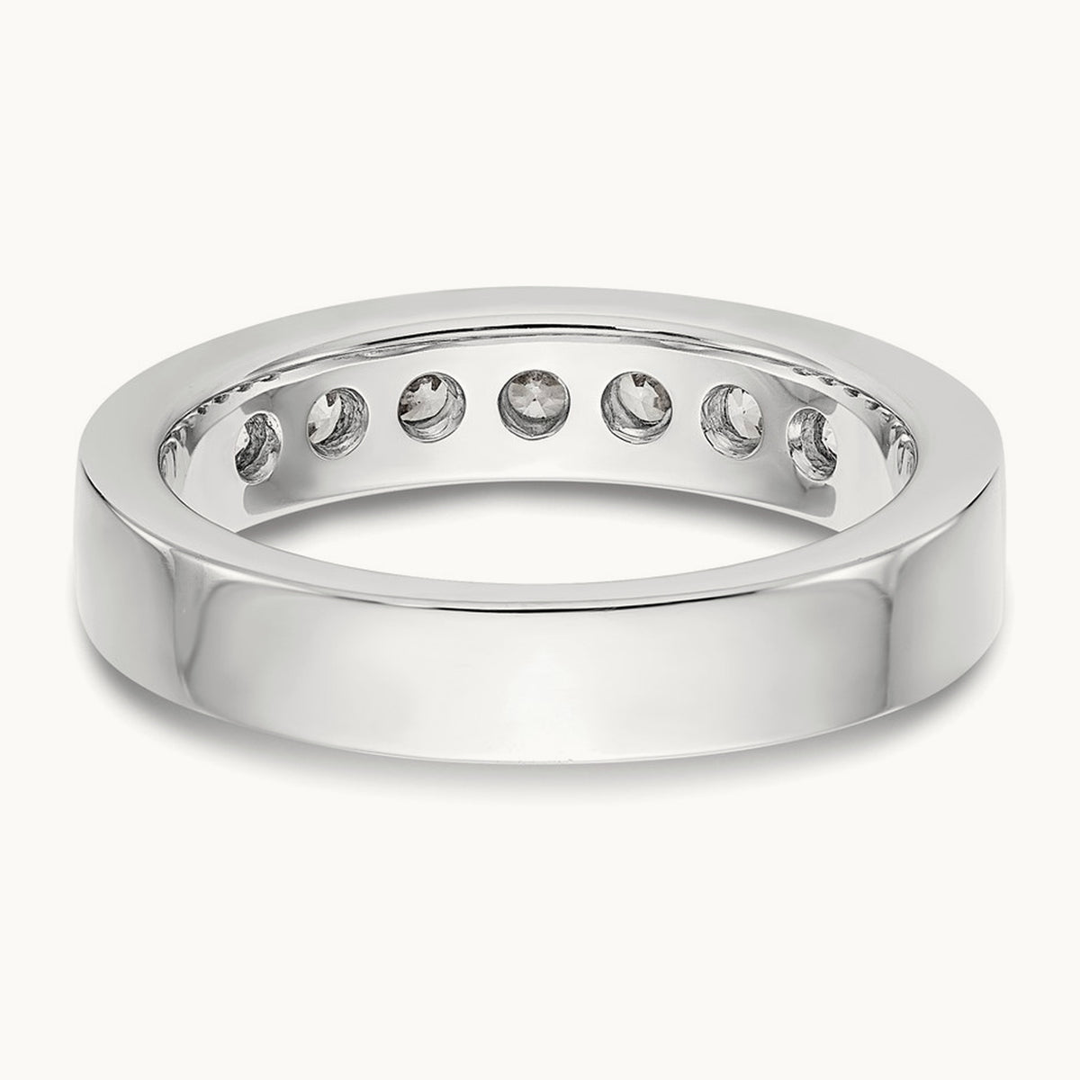 7-Stone Diamond Channel Band, Platinum
