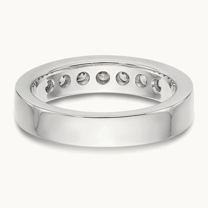 7-Stone Diamond Channel Band, Platinum