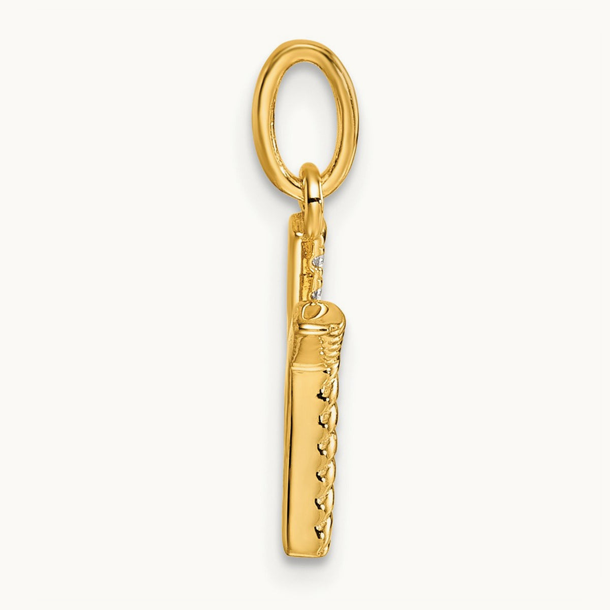 Twisted Diamond Charm — 14K Yellow Gold, K