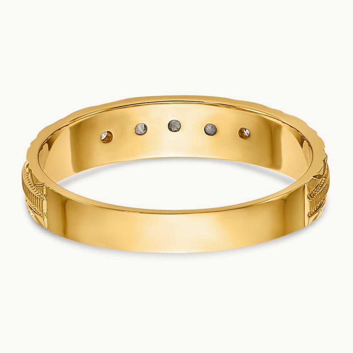 AA Quality Trio Ladies Complete Wedding Band, 14K