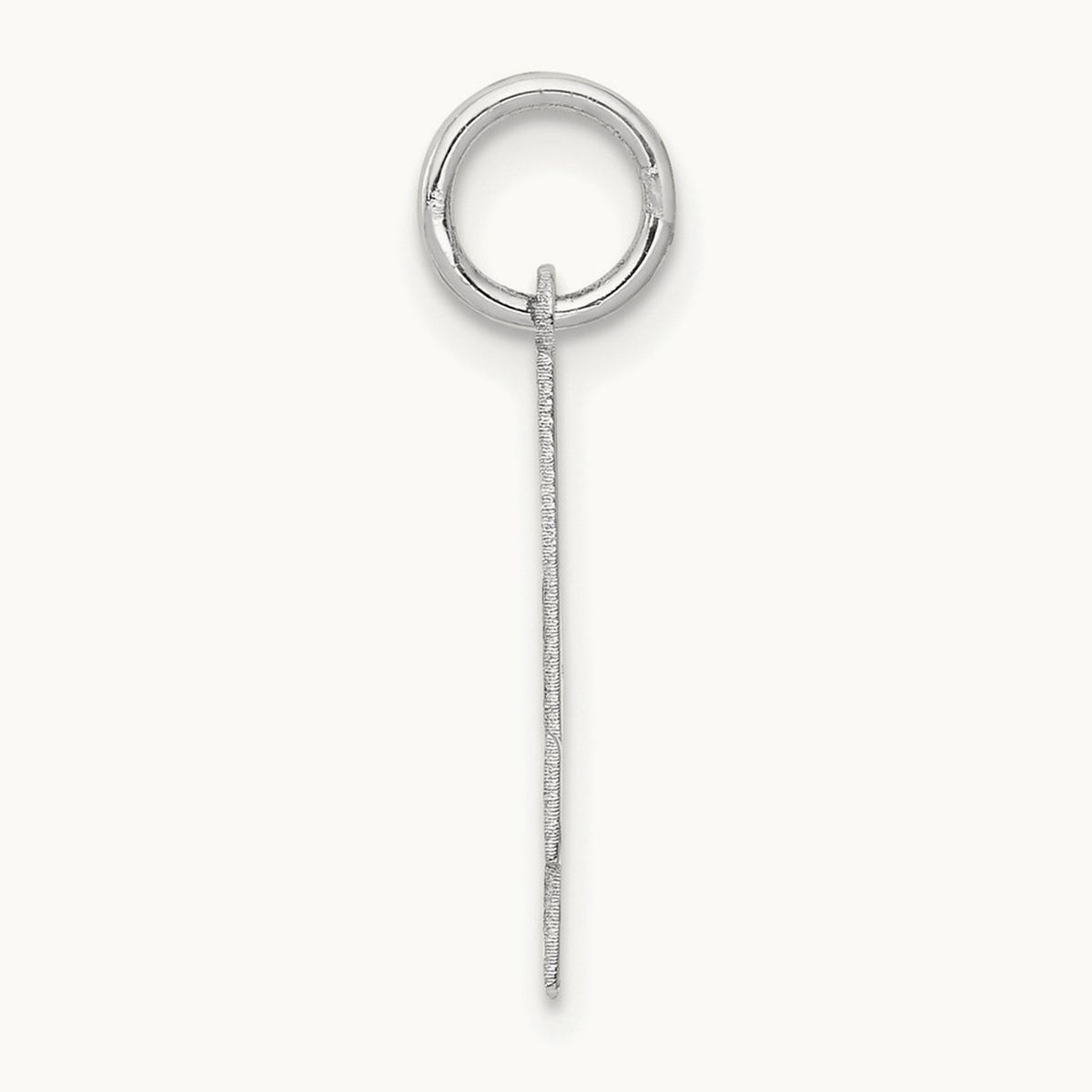 Medium Satin Number 4 Charm — 14K White Gold
