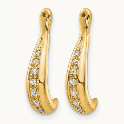 Diamond Earring Jackets — 14K Yellow Gold