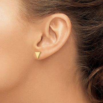 Triangle Post Earring — 14K Yellow Gold