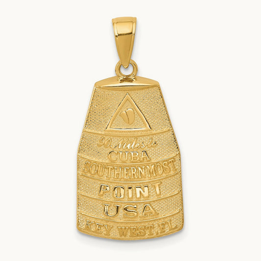 Southern Most Point USA KEY WEST Pendant, 14K