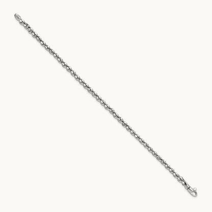 Polished Fancy Link Bracelet, 14K White Gold