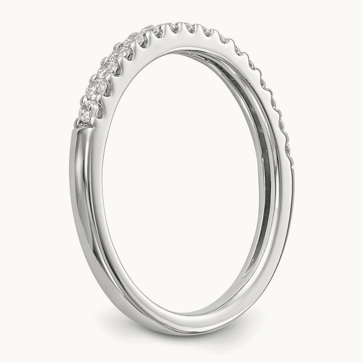 Diamond Wedding Band, 14K White Gold