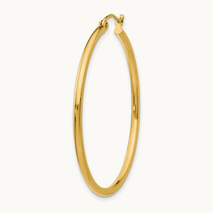 Single 14k Polished 2x40mm Lightweight Tube Hoop Earring