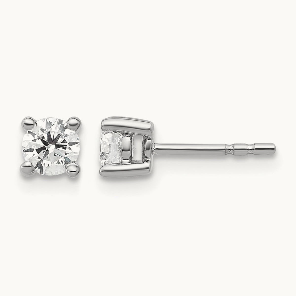 Round Heavyweight Stud Earrings, 0.10-7.00 ct tw Lab-Grown Diamond — 1/2 ct, Platinum