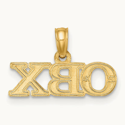 Polished OBX Charm, 14K