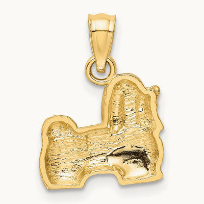 Diamond-cut Shih Tzu Pendant — 18mm