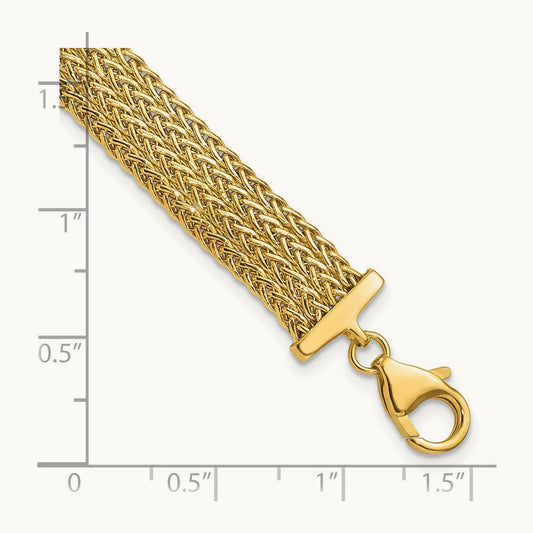 Polished Fancy Bracelet, 14K
