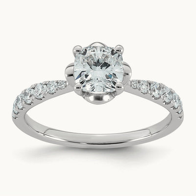 Cushion Center 4-Prong Ring, 1 1/3-2 7/8 ct Lab-Grown Diamond