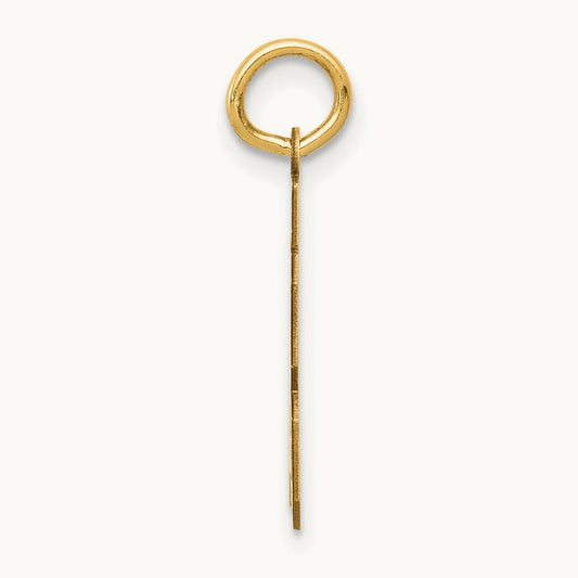 Small Satin Number 83 Charm — 14K Yellow Gold