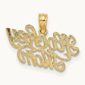HOCKEY MOM Charm, 14K
