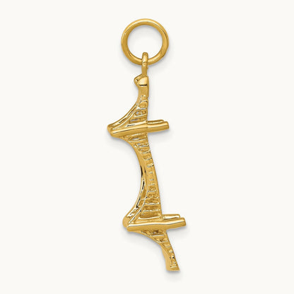 3D Mackinac Bridge Charm, 14K