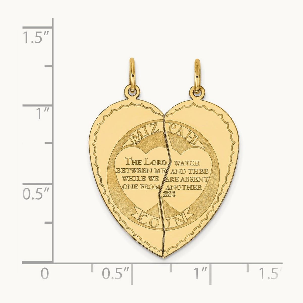 2-piece Mizpah Charm — photo set
