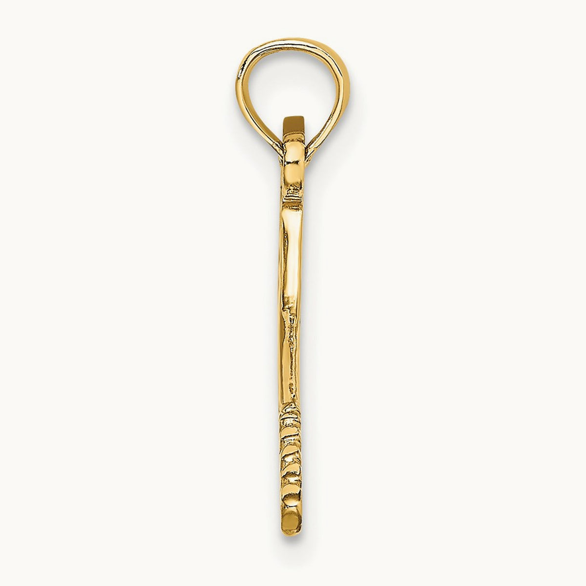 Solid Polished 3-D Tennis Racquet Charm — photo set