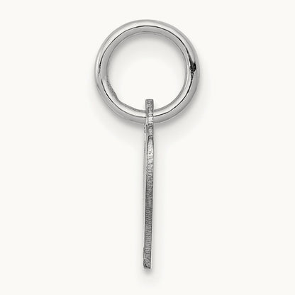 Heart Disc Charm, 14K White Gold