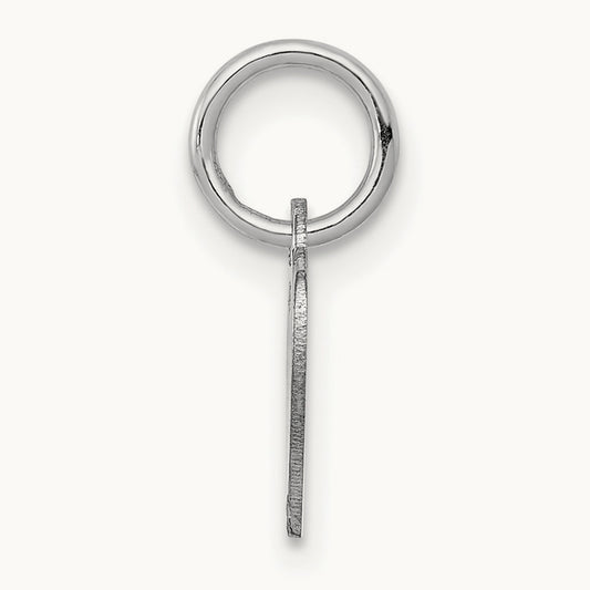 Heart Disc Charm, 14K White Gold