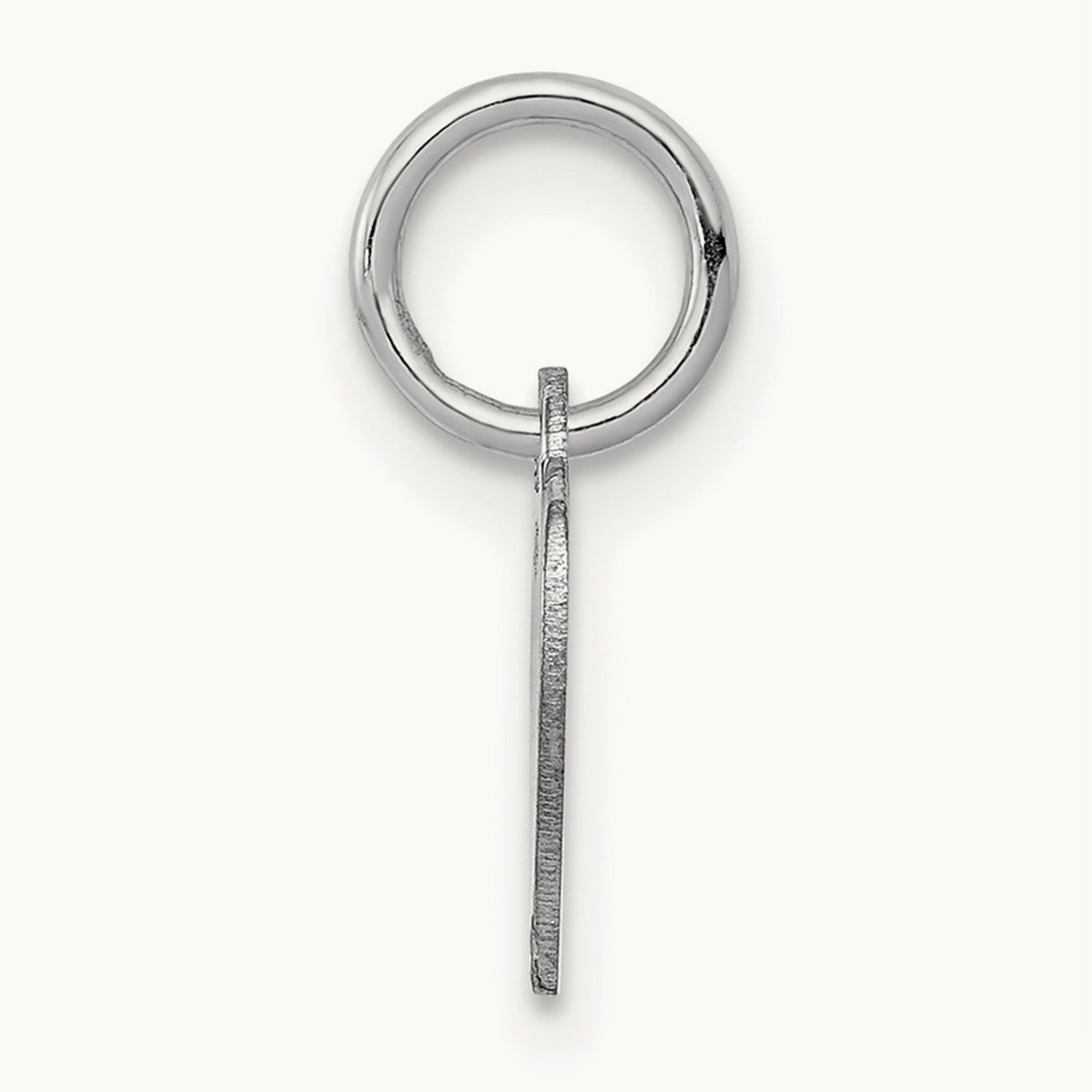 Heart Disc Charm, 14K White Gold