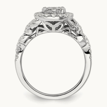 Cluster Engagement Ring, 1.00 ct tw Lab-Grown Diamond