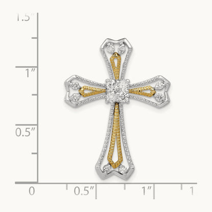 1/3ct. Diamond Cross Chain Slide — photo set
