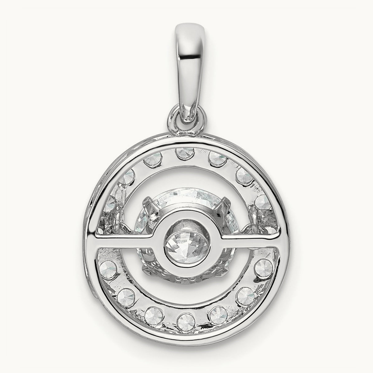Vibrant Circle Pendant, 0.75-1.50 ct tw Lab-Grown Diamond — 1 1/2 ct, 14K White Gold