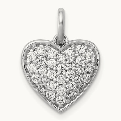 5/8ct. Diamond Heart Pendant, 14K White Gold