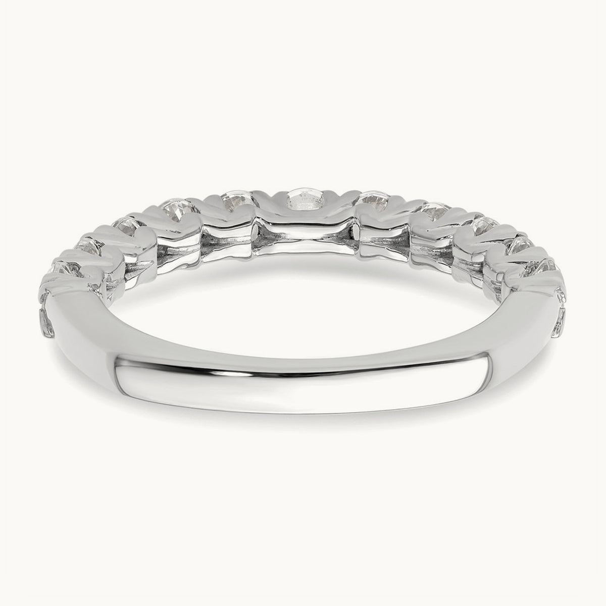 U-Prong Wedding Band — 14K White Gold, 7