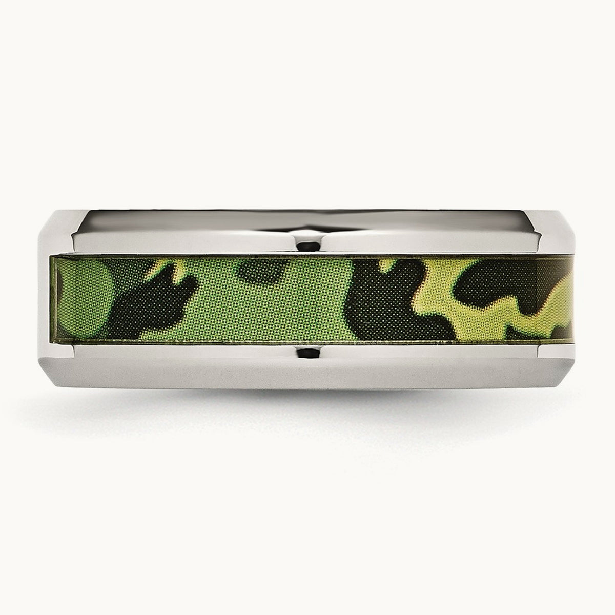 Polished Camouflage Diamond Band — 10