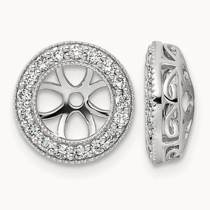 A Diamond Earring Jacket, 14K White Gold