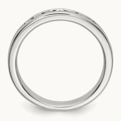 7- Stone Closed Channel Band Mounting, 1.9mm, 14K White Gold
