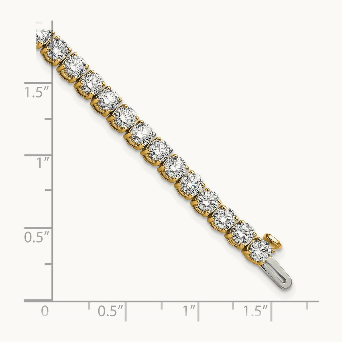 Tennis Bracelet, 9.00 ct tw Lab-Grown Diamond — 14K Yellow Gold