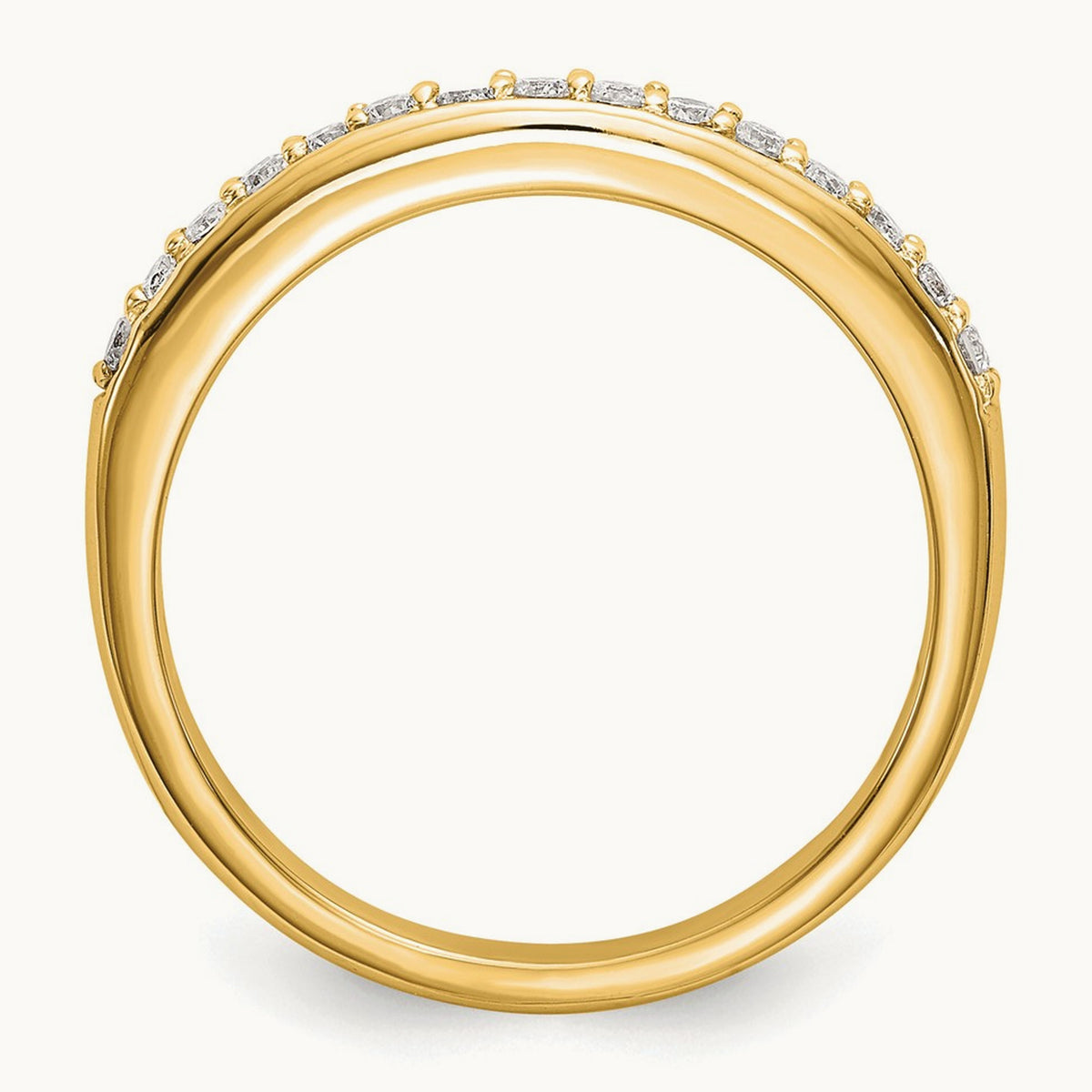Wedding Band, 0.25 ct tw Lab-Grown Diamond — 14K Yellow Gold