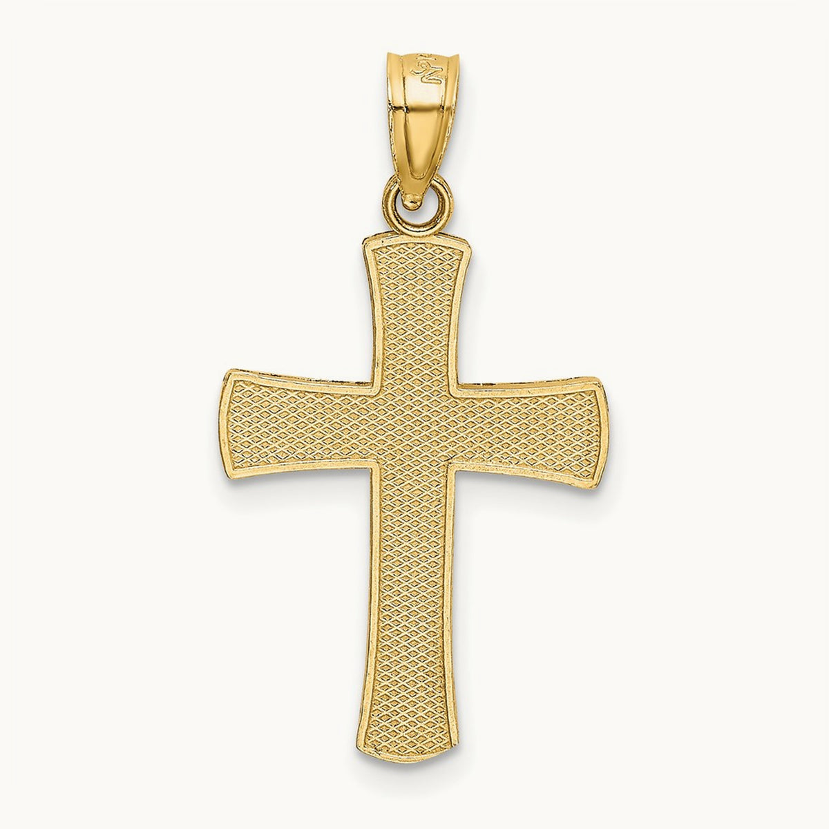 Diamond-cut Latin Cross Pendant — 38mm