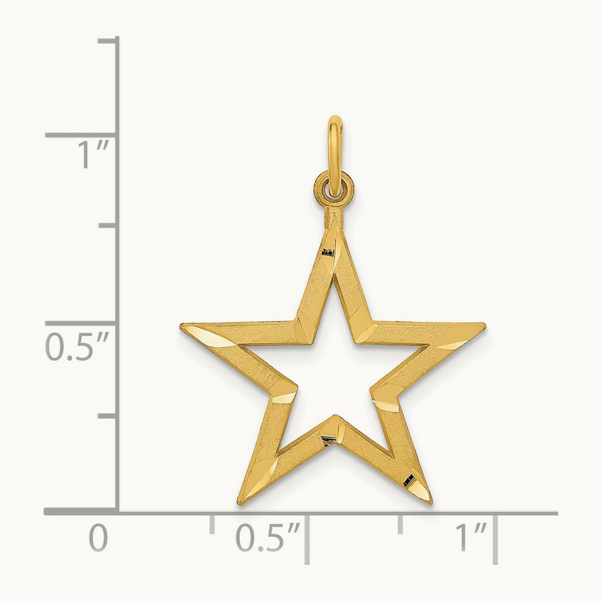 Diamond-cut Star Charm — 27mm