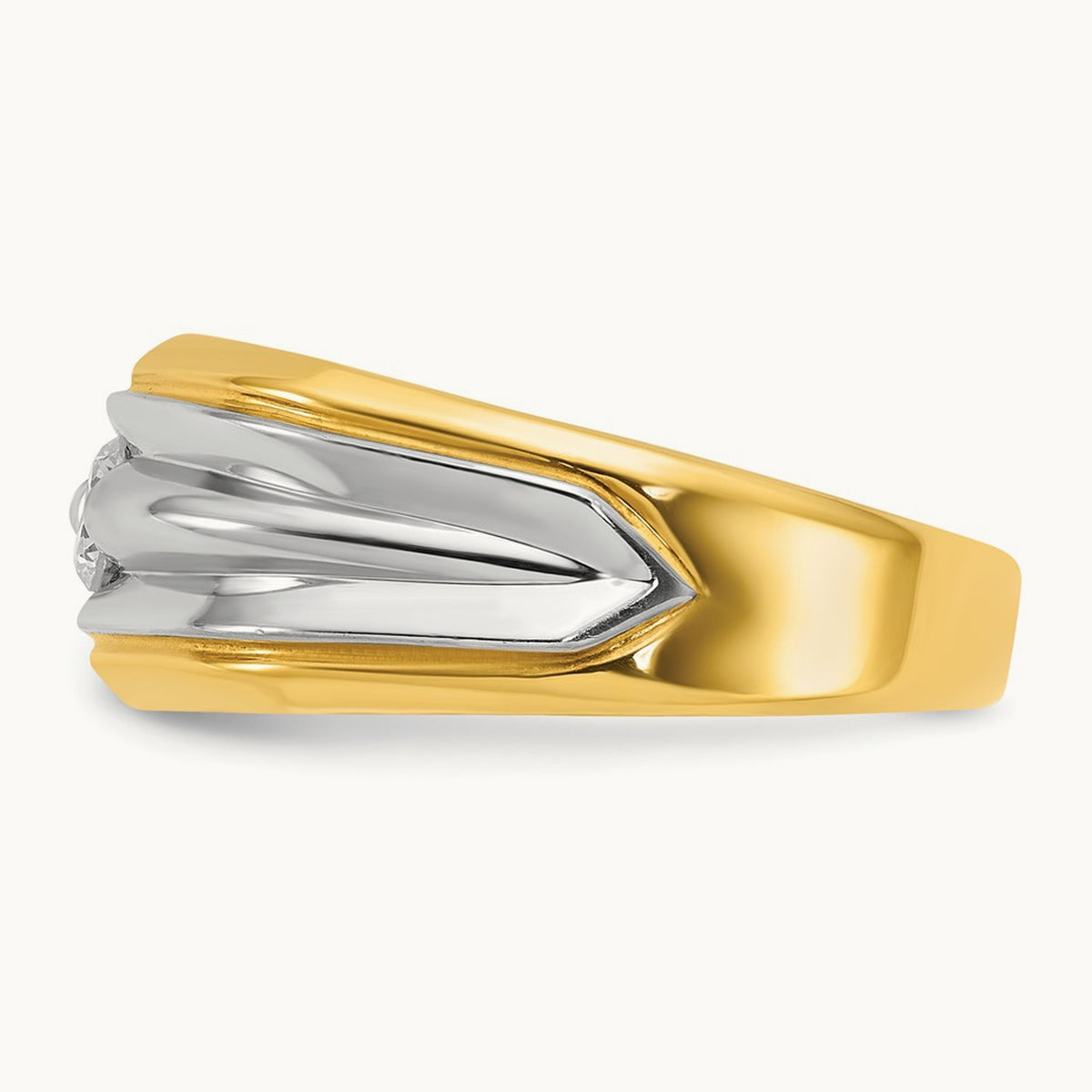 IBGoodman Men's Diamond Complete Ring, 14K Two-tone