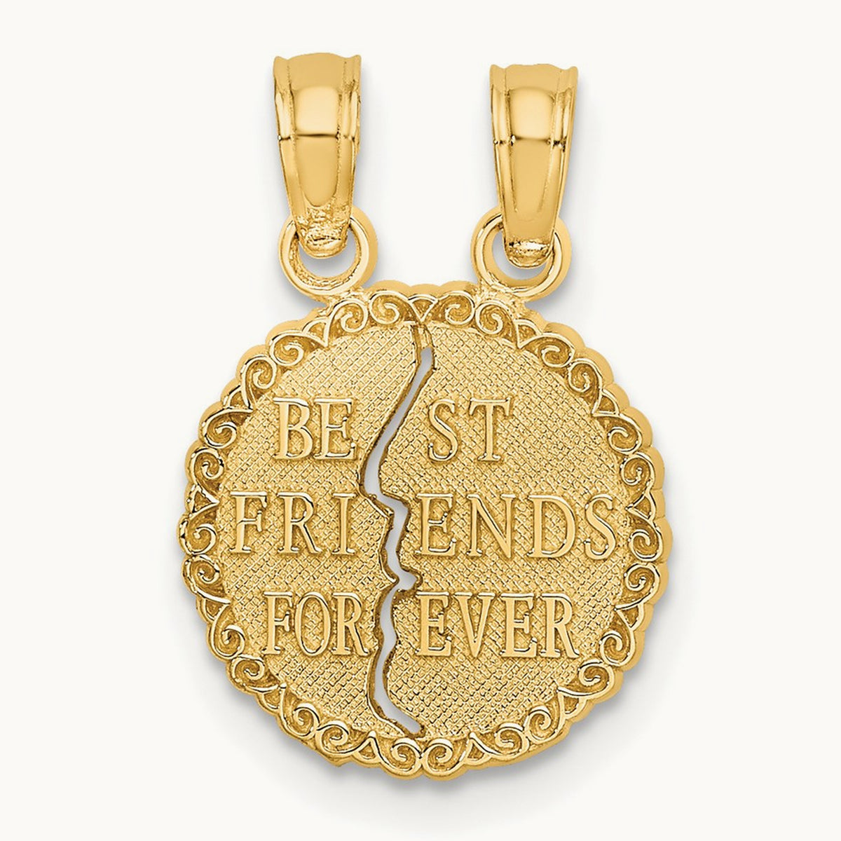 BEST FRIENDS FOREVER Break apart Charm, 14K