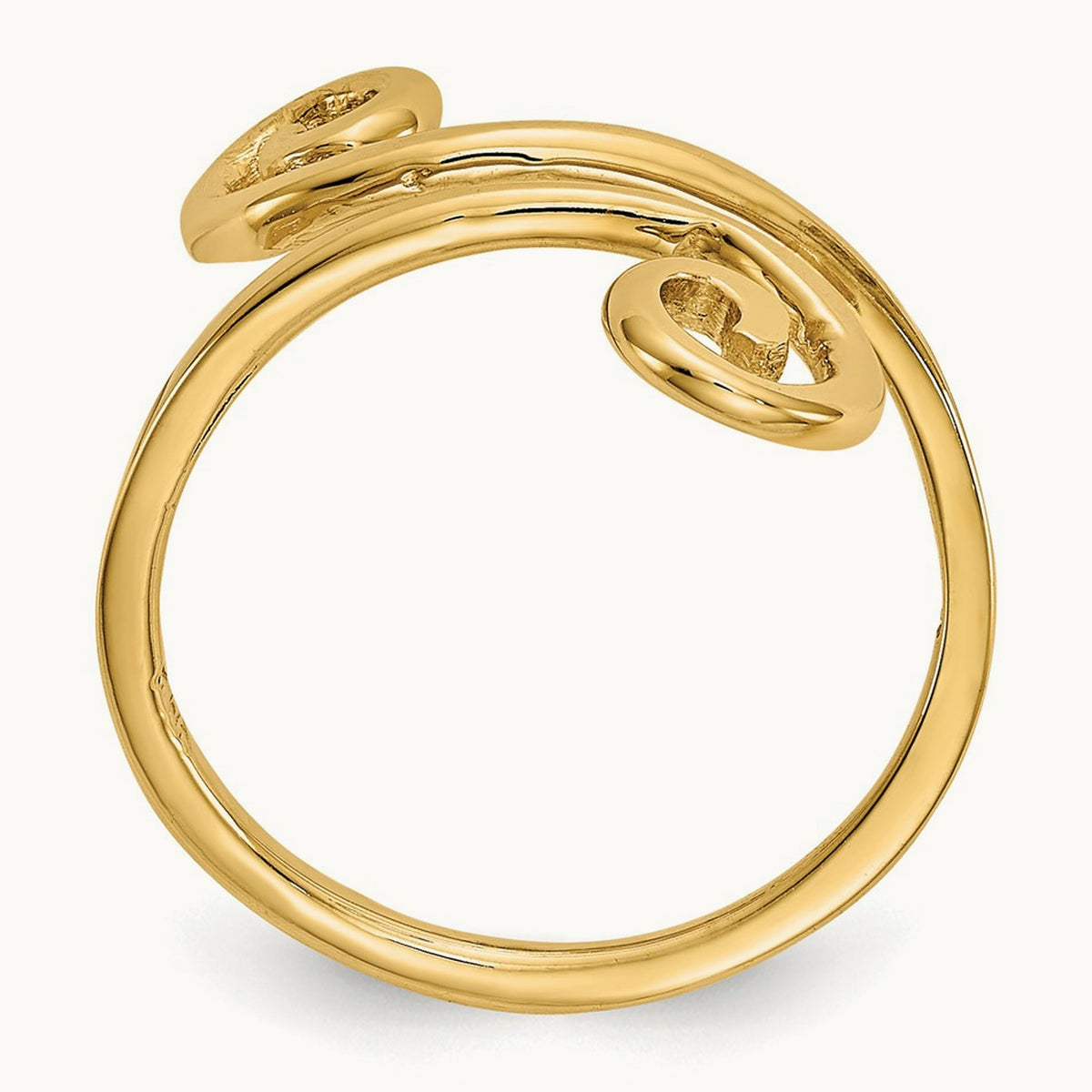 Swirl Toe Ring, 14K