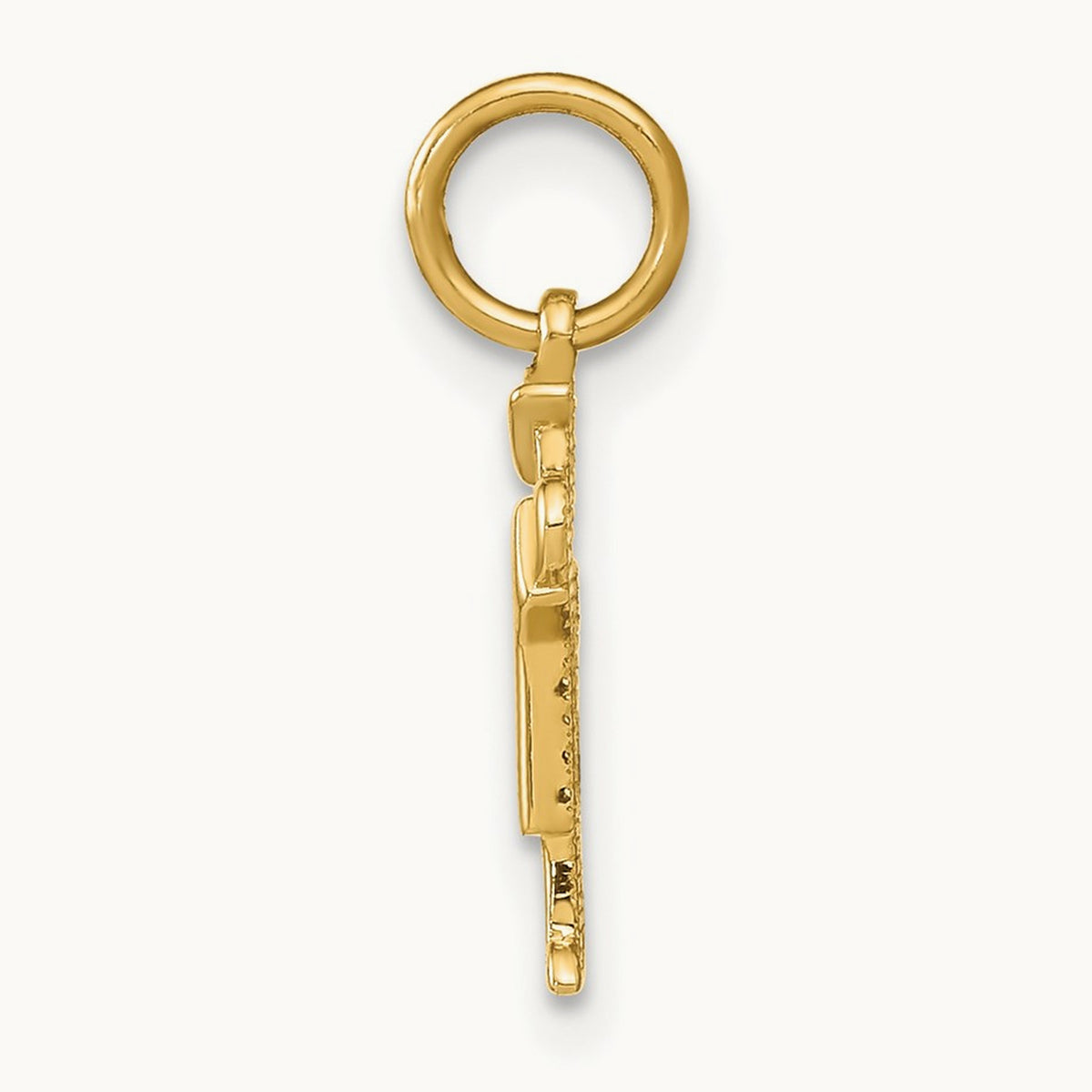 Mini Boy Kiss Charm — 14K Yellow Gold