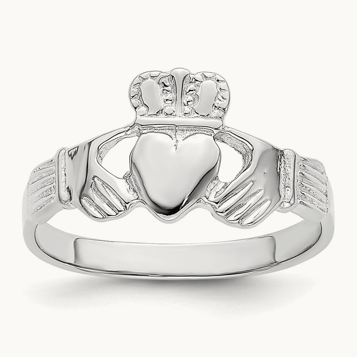 Claddagh Ring, 14K White Gold