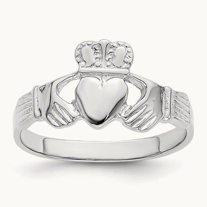 Claddagh Ring, 14K White Gold