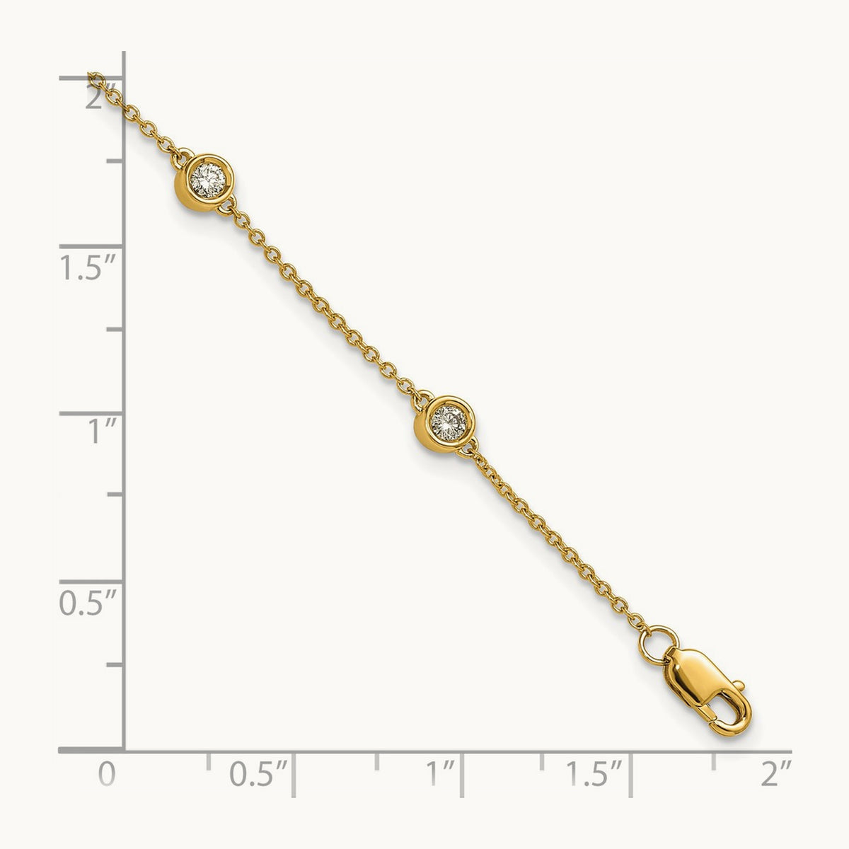 Diamond Station Cable Bracelet, 14K
