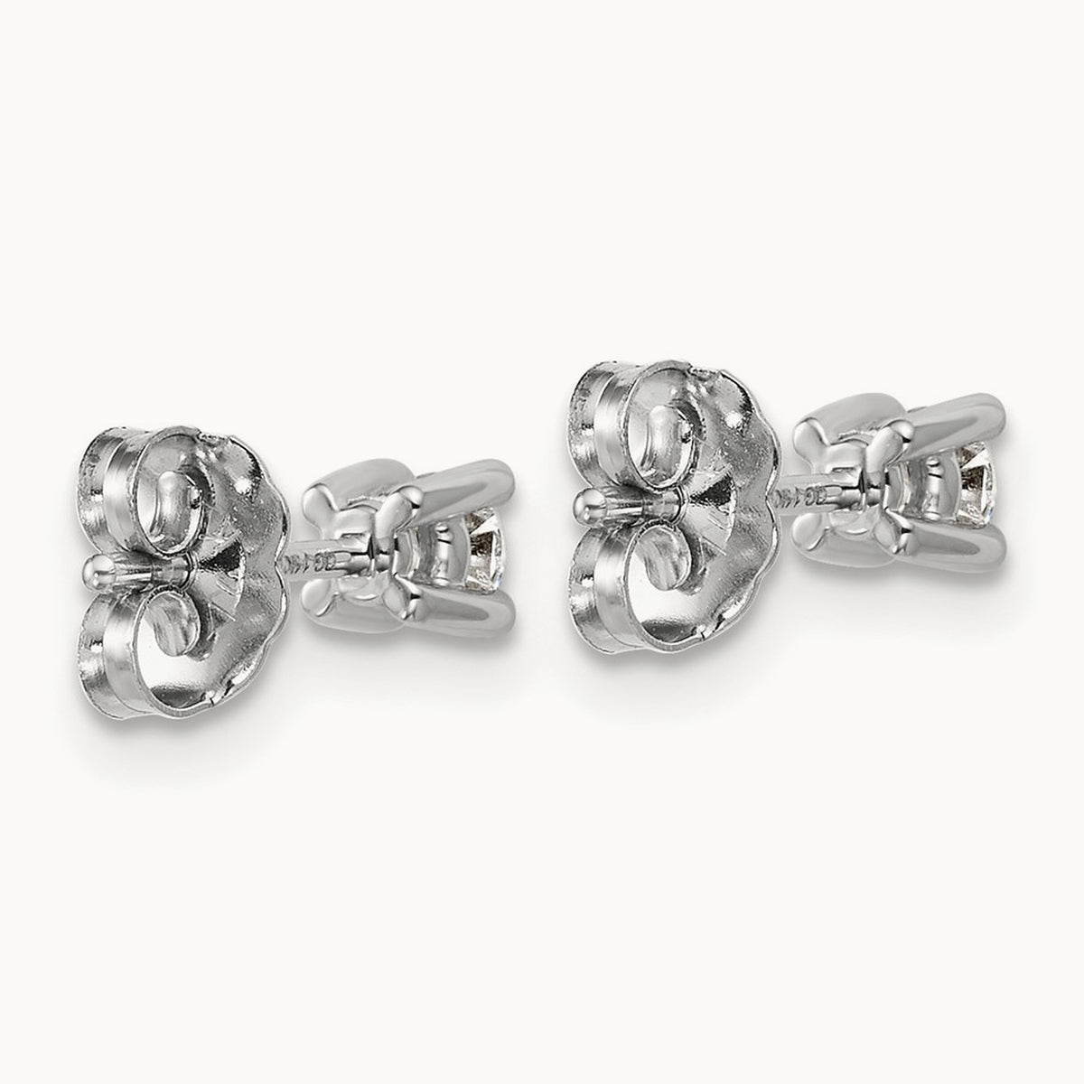 Round Heavyweight Stud Earrings, 0.10-7.00 ct tw Lab-Grown Diamond — 1/4 ct, 18K White Gold