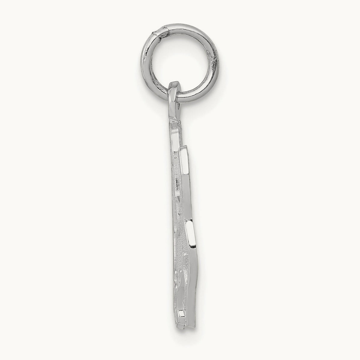 Dog Charm, 10K White Gold