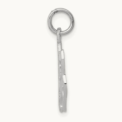 Dog Charm, 10K White Gold
